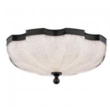  S2516-18R - Cupola 16 120/277V Flush Mount in Black with Radiance Crystal Dust